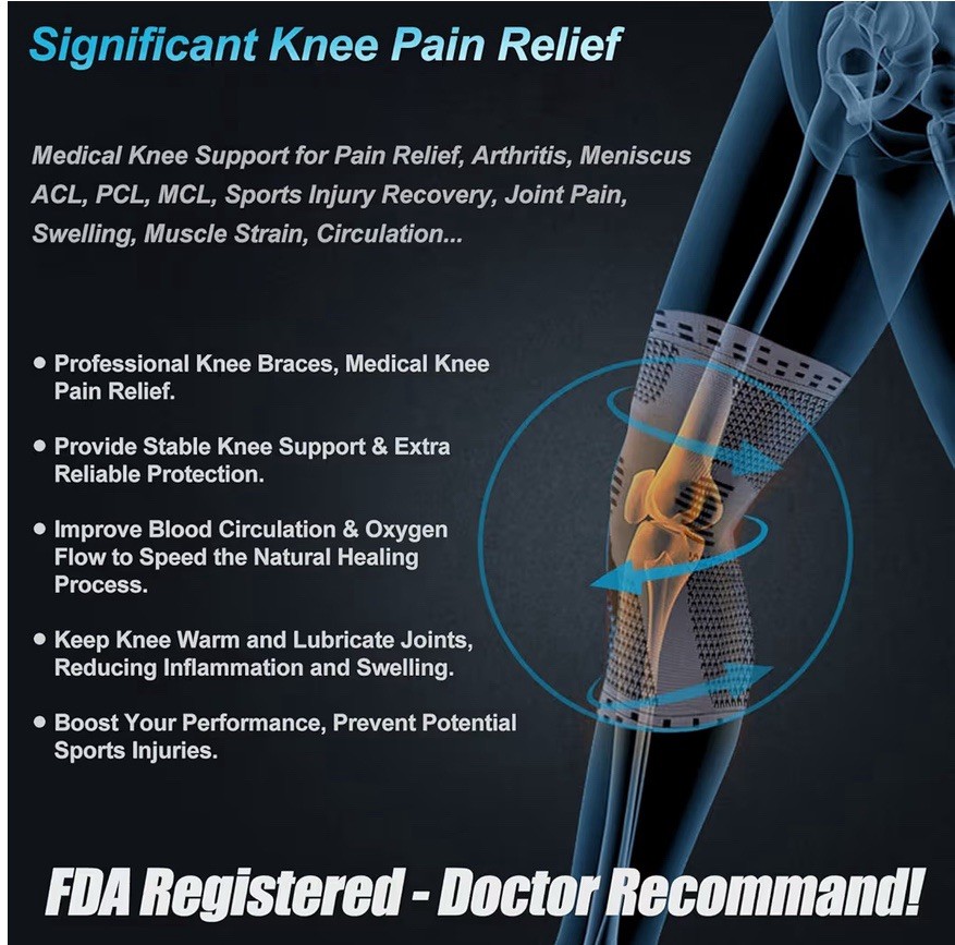 Plus Size Knee Brace for Knee Pain, Knee Support with Side Stabilizers & Pate…