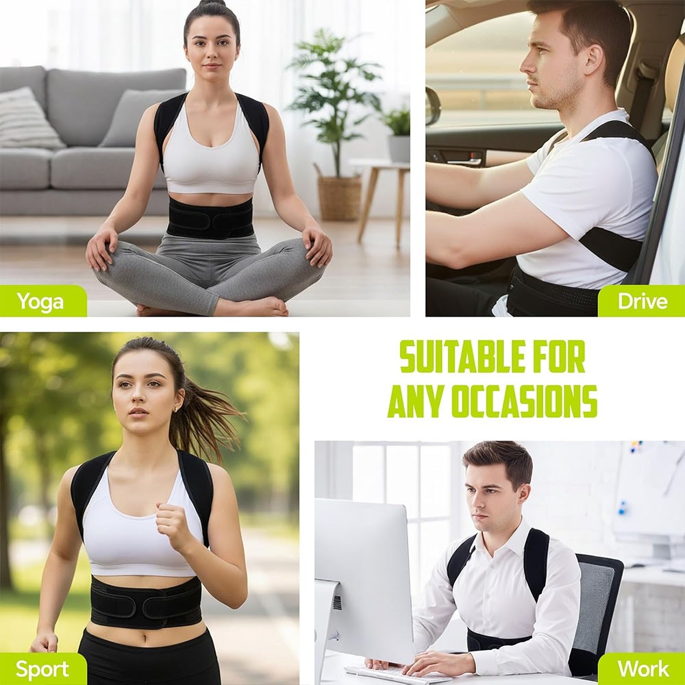 Comfortable Posture Improvement Corrector Full Back Pain Relief For Women/Men