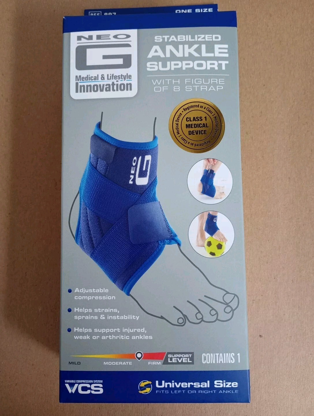 Neo G Stabilized Ankle Support With Figure Of 8 Straps Class 1 Medical Device