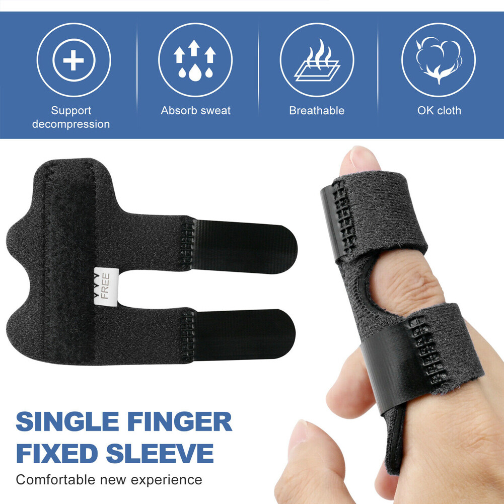 US 2 Pc Trigger Finger Splint Adjustable Fixing Belt Finger Straightening Brace