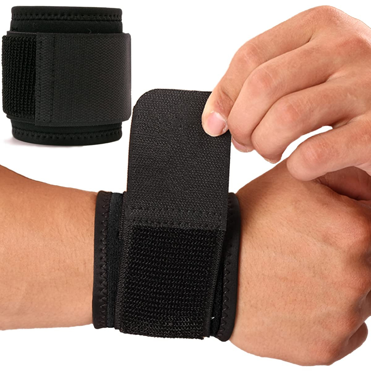 Wrist Brace, 2 PACK Wrist Wraps for Carpal Tunnel for Women and Men. Wrist