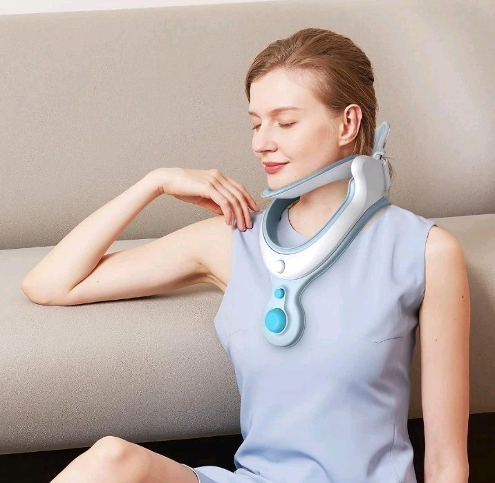 Cervical Neck Traction Device Brace Air Pump Adjustable Inflatable Stretcher