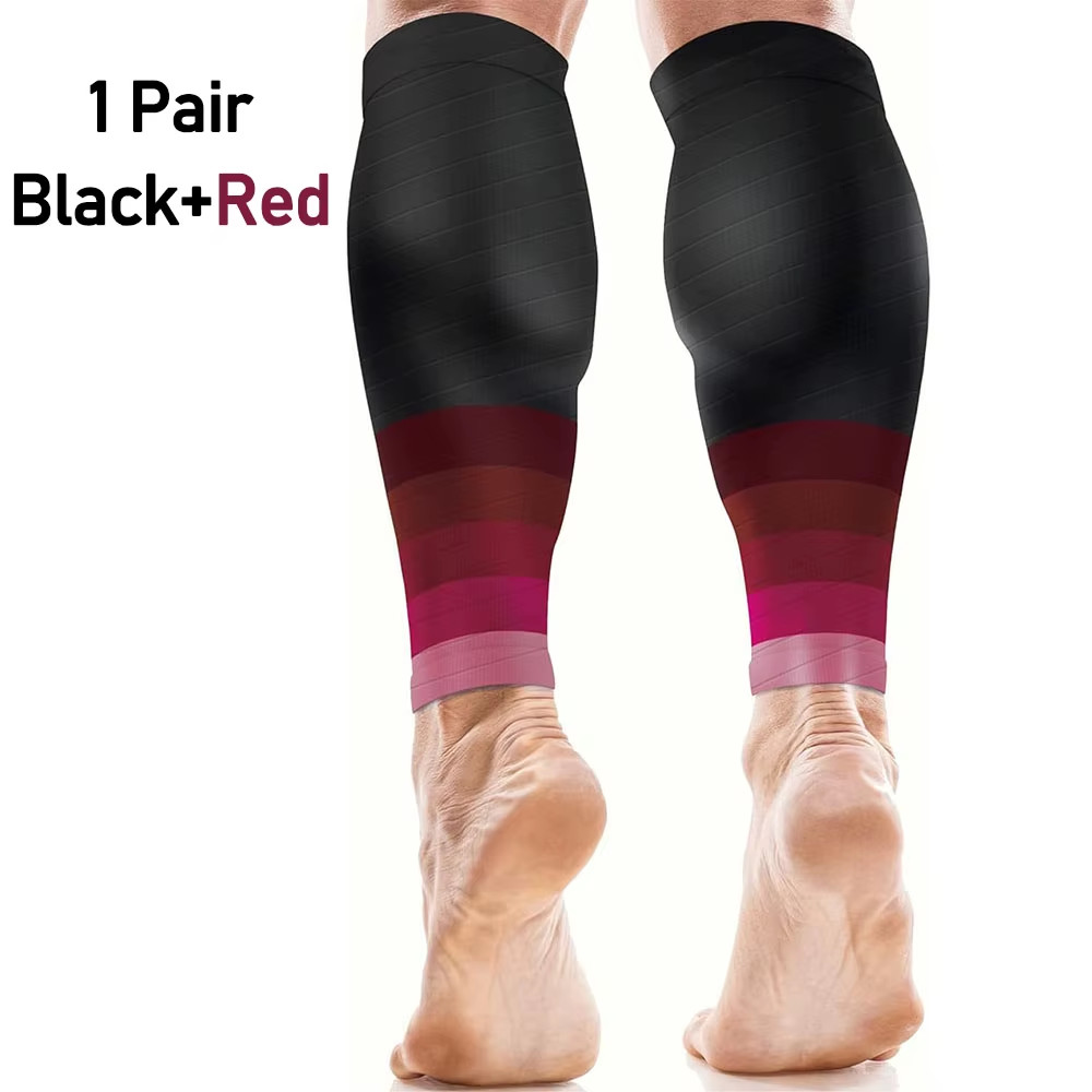 1Pair Calf Support Compression Sleeves for Women Men Running 20-30Mmhg Footless