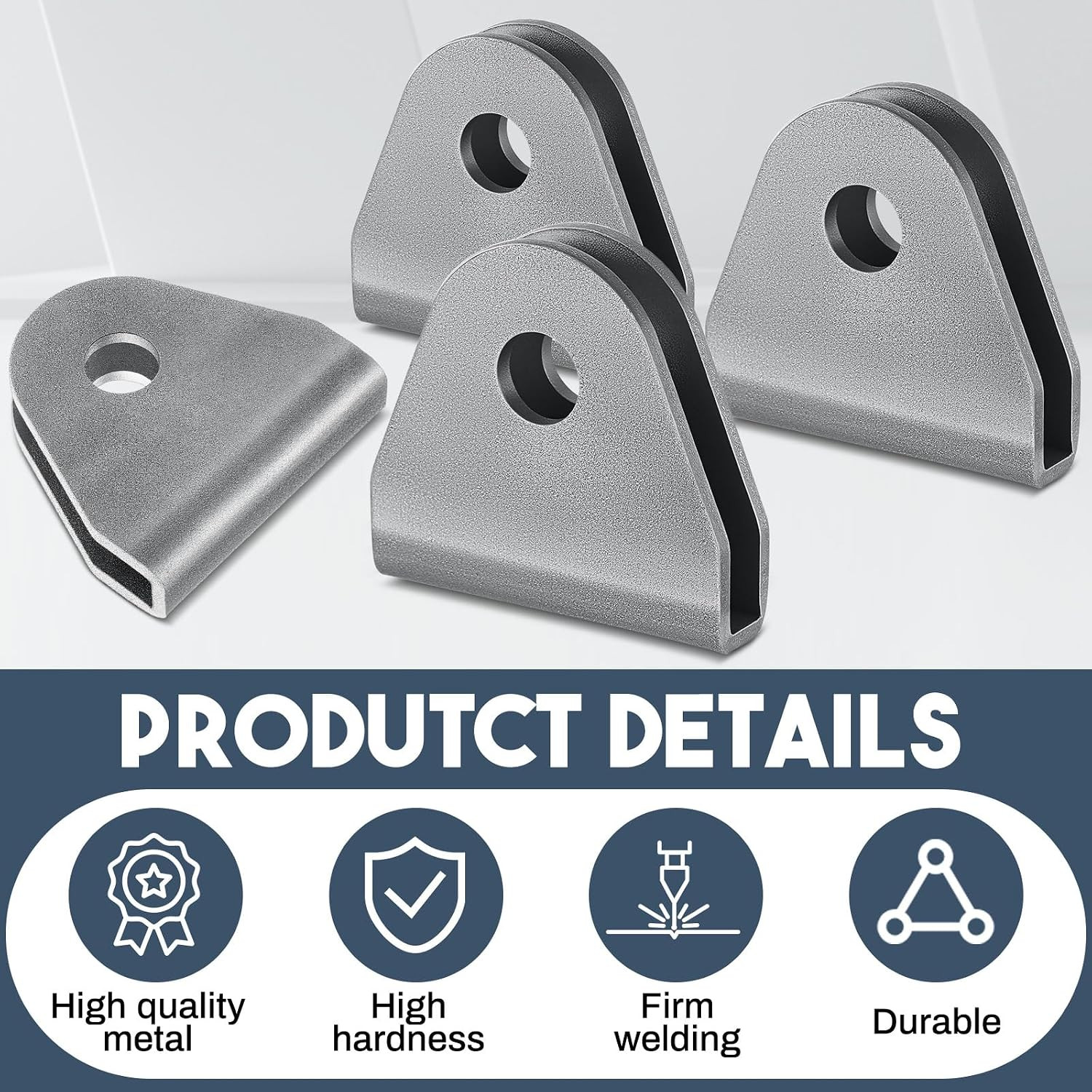 Threlaco 4 Pack Double Shear Tabs Seat Belt Tab Double Shear Limit Strap Weld on