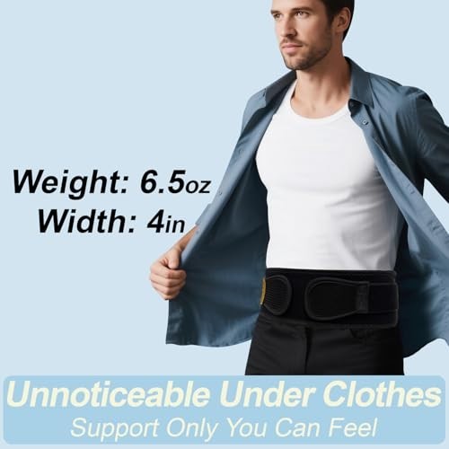 Lightweight Back Brace for Lower Back Pain Relief – Adjustable Lumbar Support Be