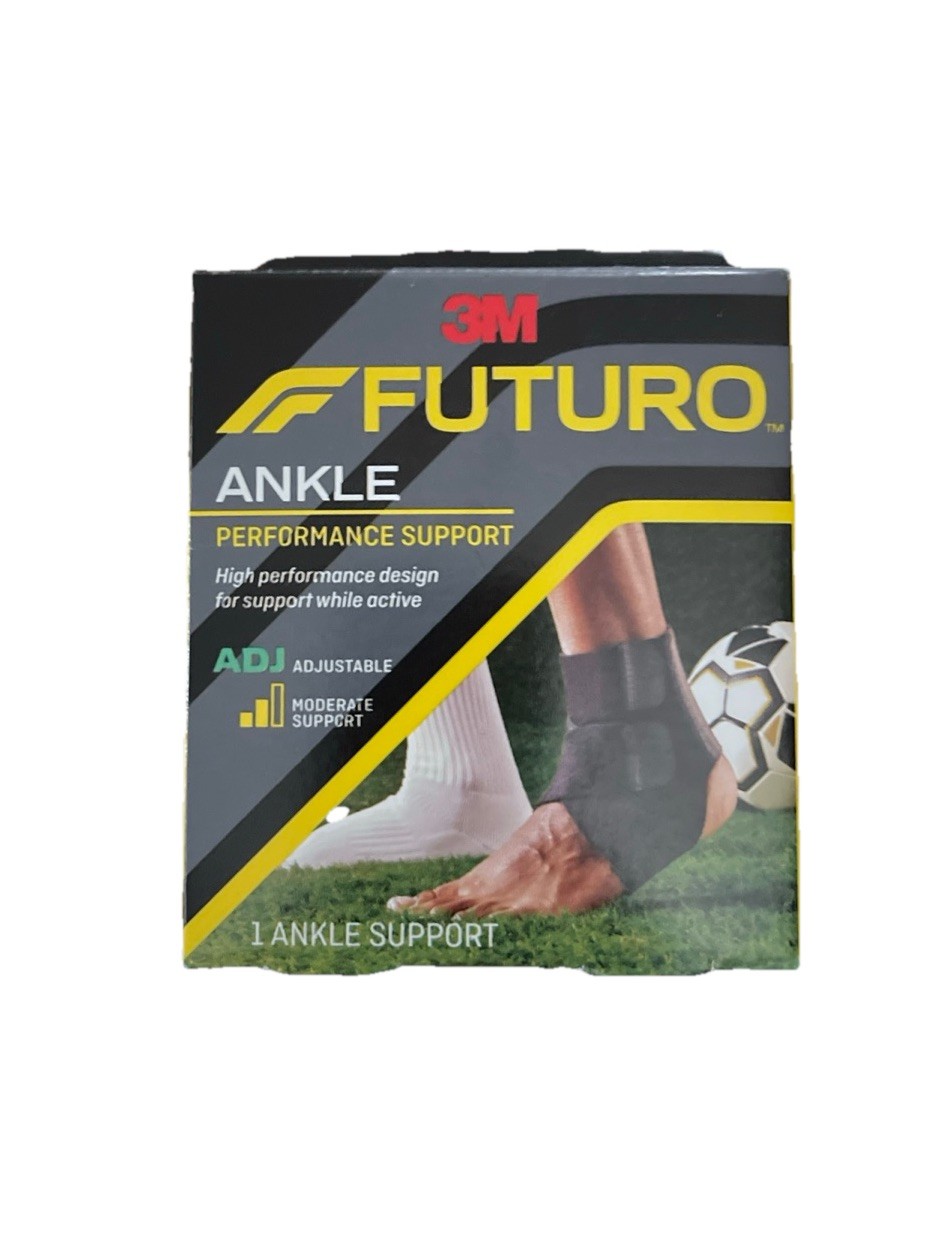 3M Futuro Ankle Performance Support Wrap adjustable Size Mod/Med Support 7-10.5”