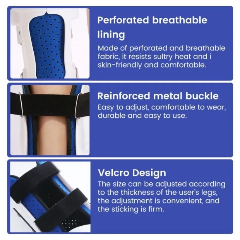 Leg Ankle Knee Brace Protector Joint Pain Relief Adjustable Fixed Support Pads