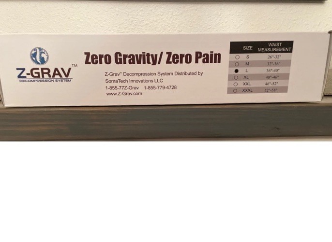 NEW! Z-Grav Spinal Decompression System Lumbar Belt For Back Pain Relief Sz. Lg