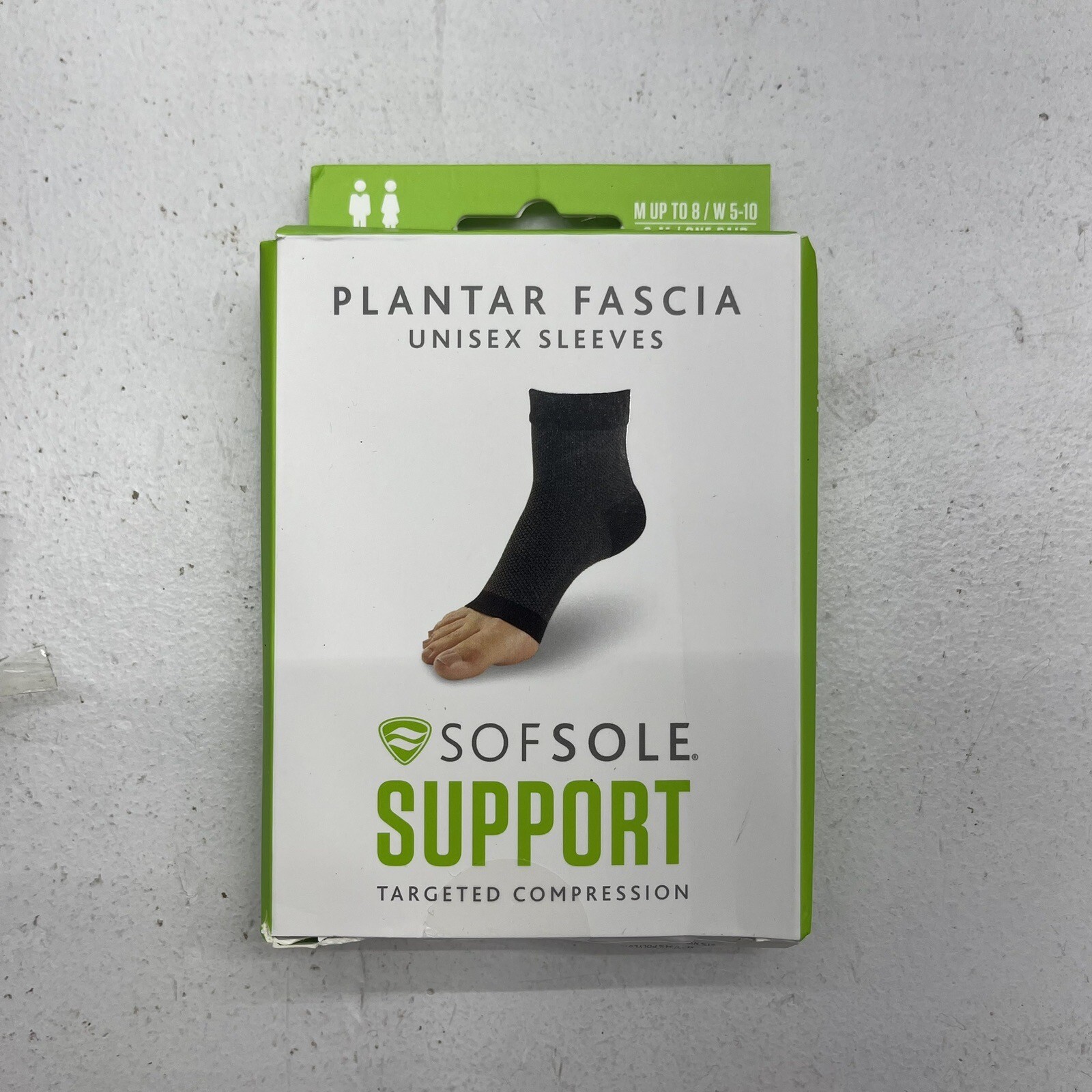 Plantar Fascia Black Unisex Sleeves Sofsole Support S/M New
