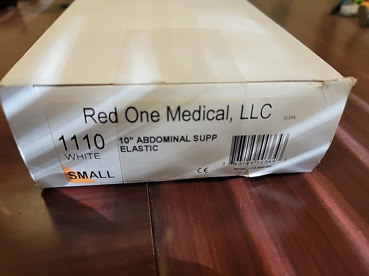 Red One Medical 1110 White 10″ Abdominal Support Elastic Size Small