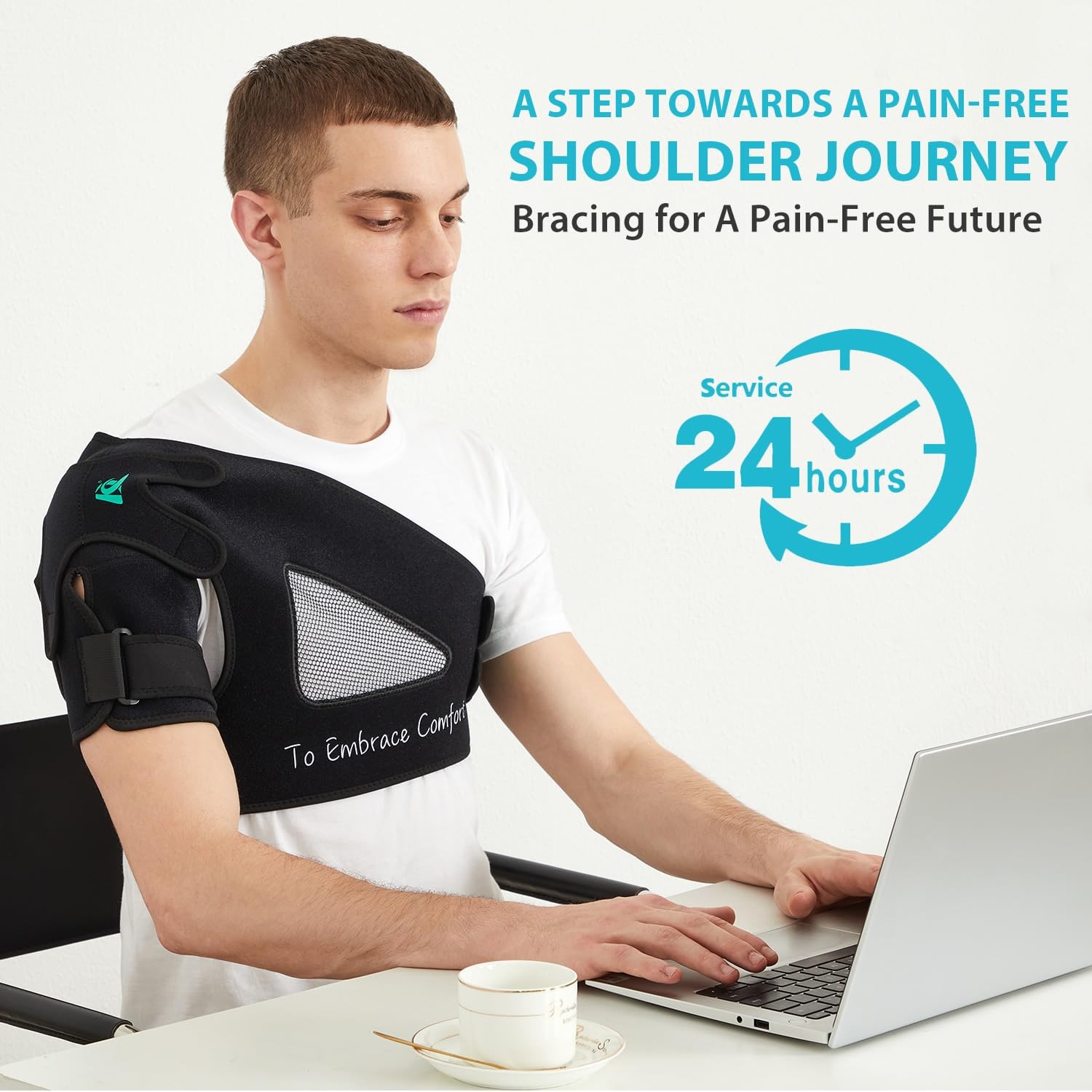 KD Shoulder Support Brace: Stability Brace for Torn Large, Black
