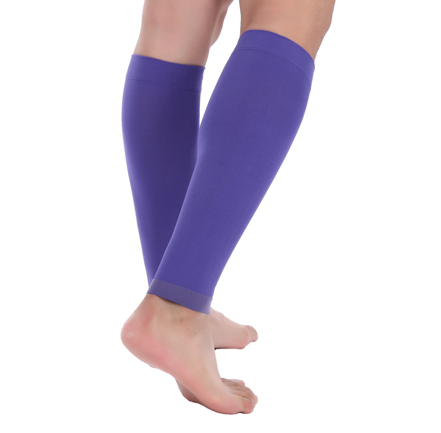 Doc Miller Calf Compression Sleeve 1Pair 20-30mmHg Recovery Varicose Vein VIOLET