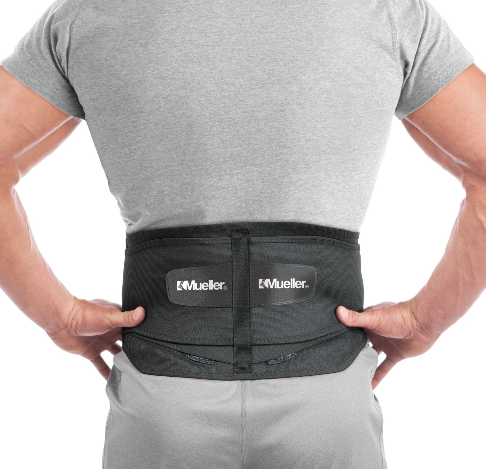 MUELLER Sports Medicine Adjustable Lumbar Back Brace with Removable Pad