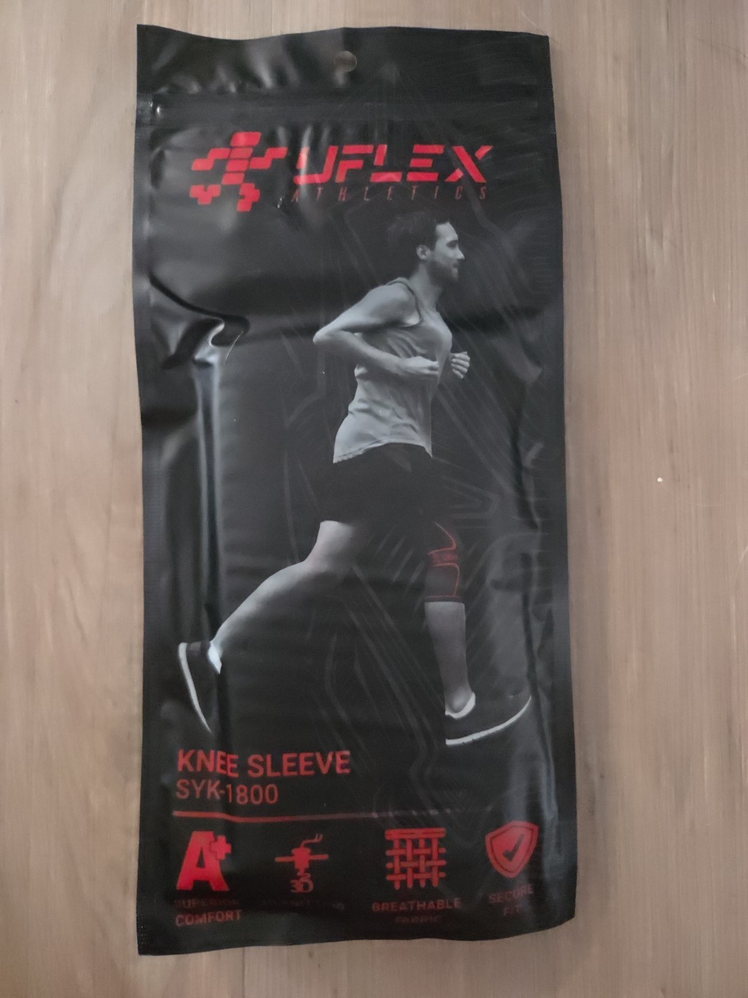UFLEX Athletics Knee Sleeve SYK-1800 Size Large L Running Jogging NEW SEALED