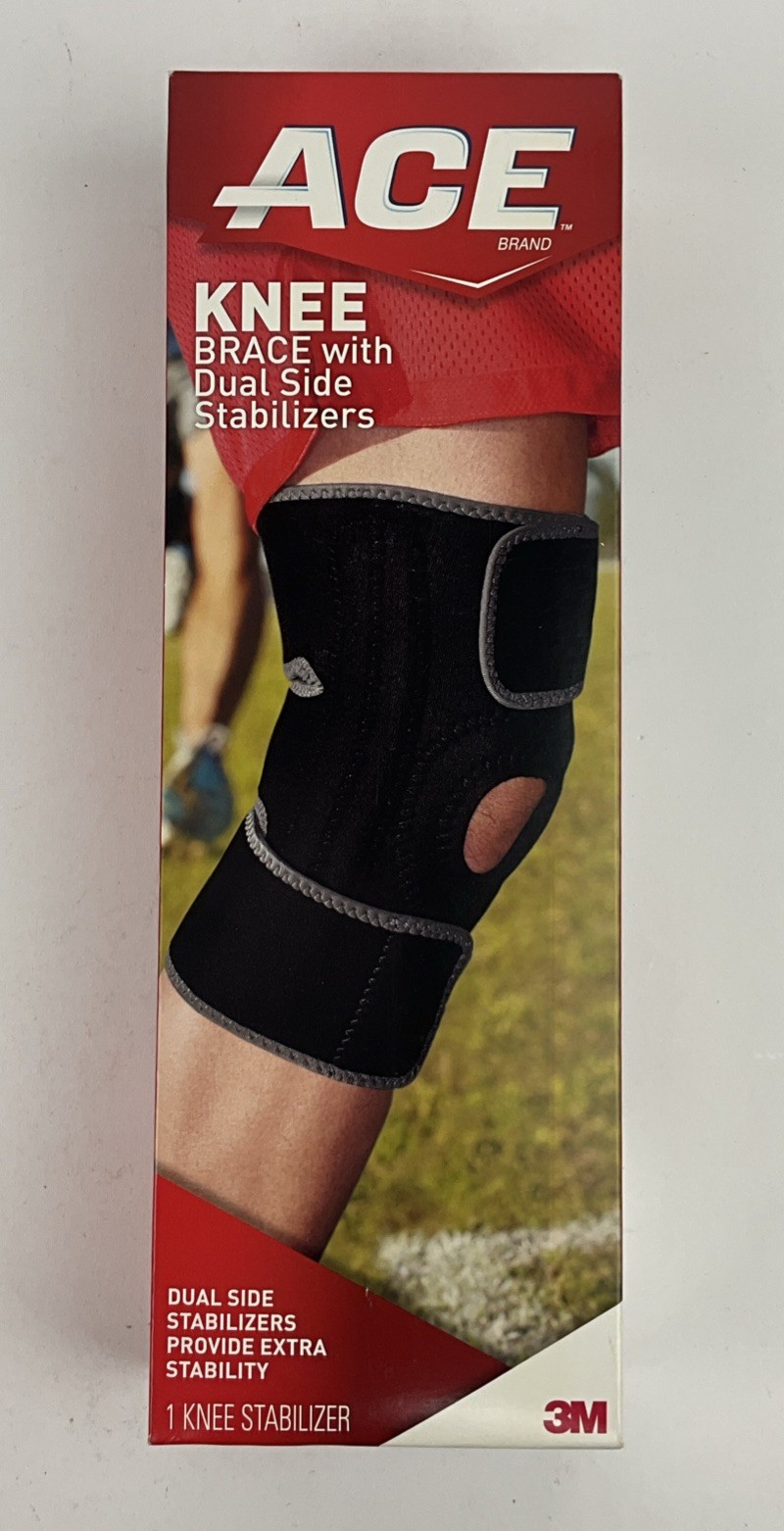 ACE Adjustable Knee Brace w/Compression Support & Side Stabilizers