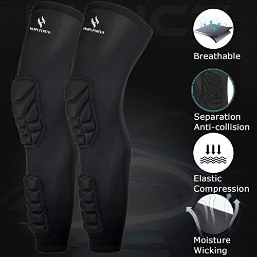 Knee Calf Padded 2 Pack Compression Leg Sleeve Shin Protective Support