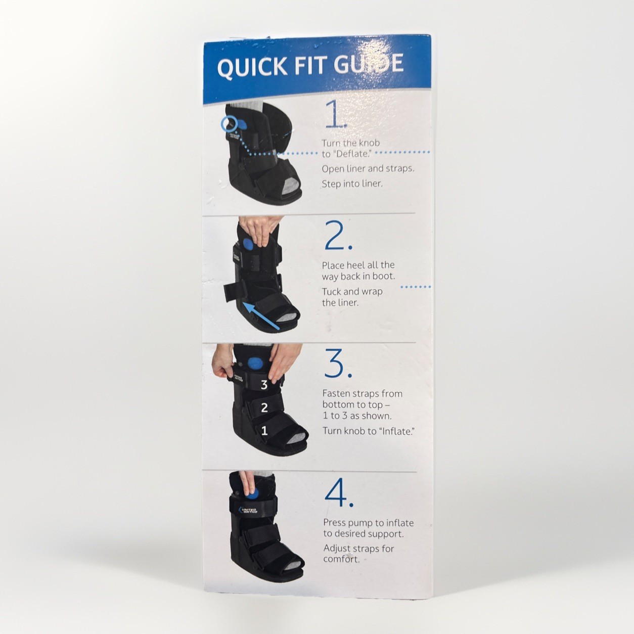 United Ortho USA14115 Short Air Cam Walker Fracture Boot, Medium, Black