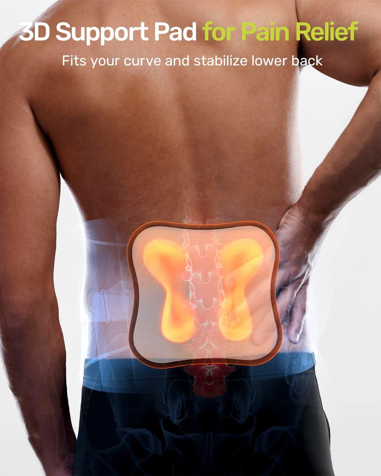Lower Back Brace for Women, Back Belt Support for Men with 8 Stays, Soft Lumb…