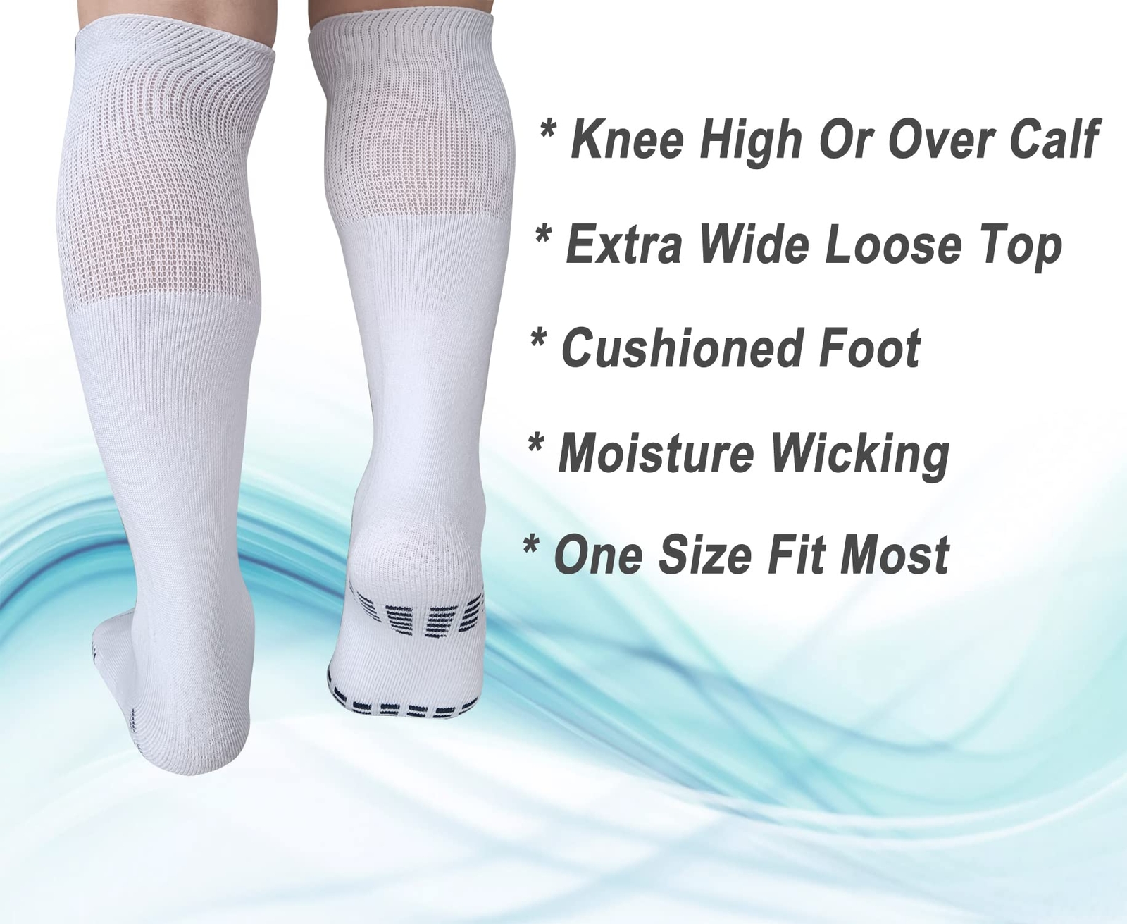 2 Pairs Walking Boot Socks Replacement Liner for Air cast Walking Boot