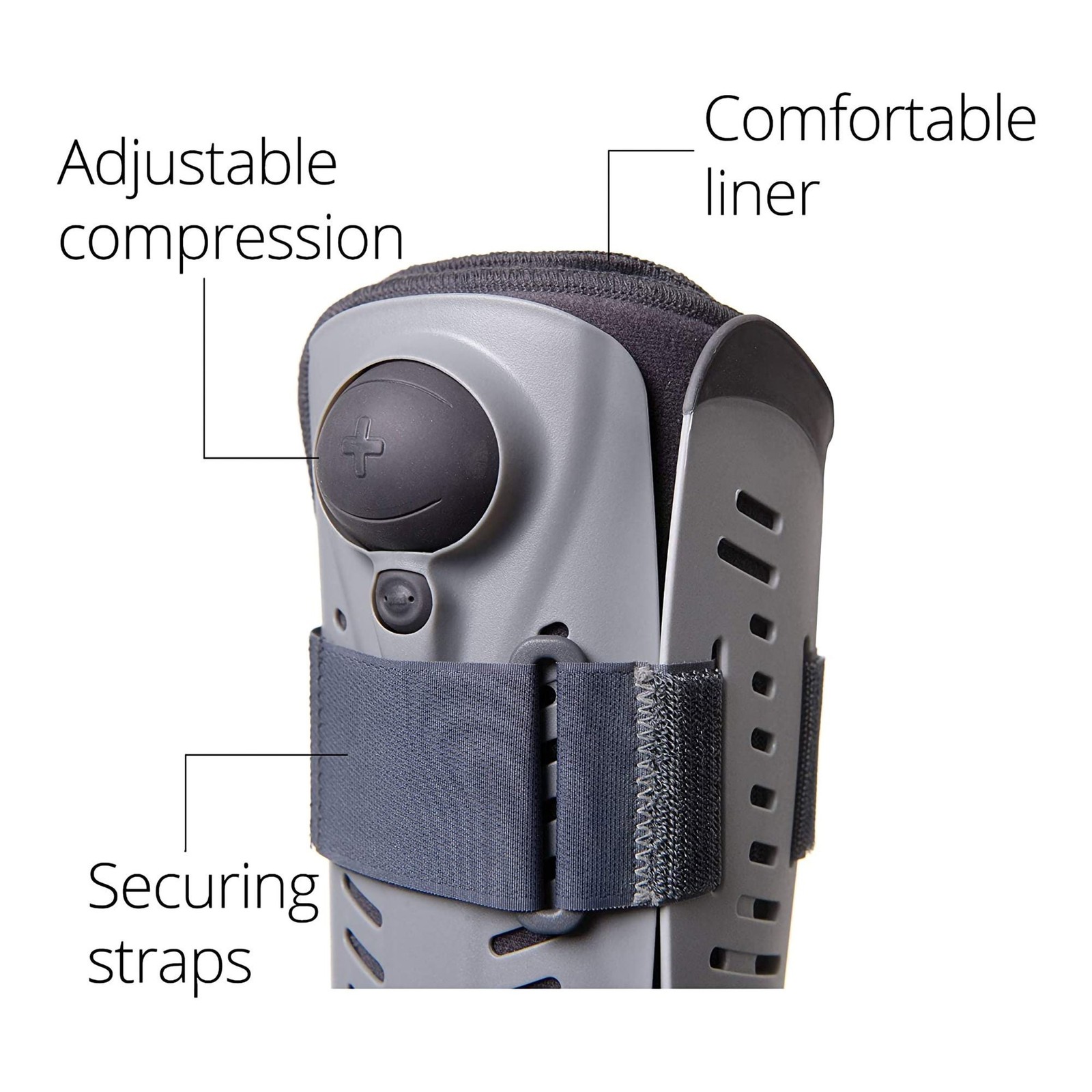 Ossur Gray Air Walker Boot Medium Hook and Loop Strap for Either Foot