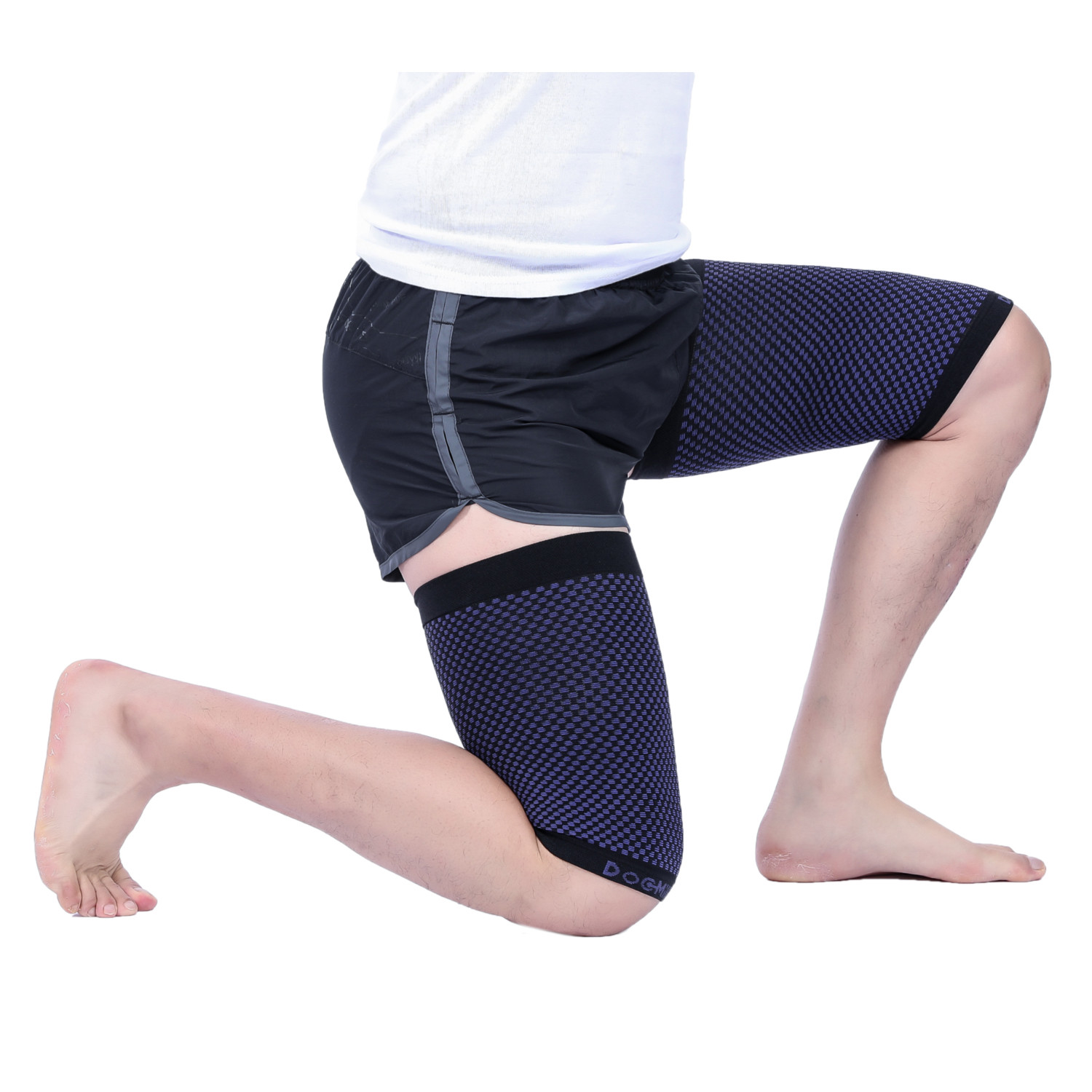 Doc Miller Thigh Compression Sleeve 1-Pair Hamstring Quad Groin Support NAVY-BLU