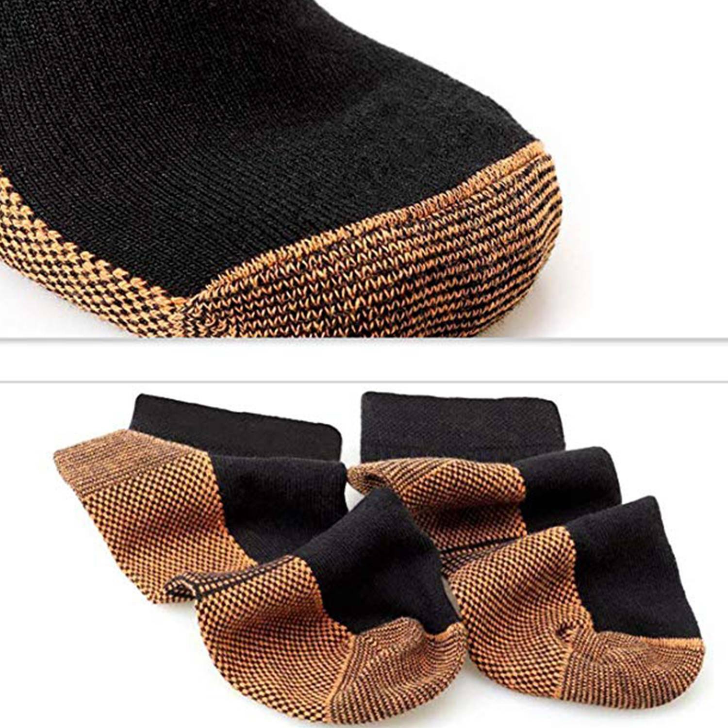 Copper Compression Ankle Socks Foot Heel Sleeve Arthritis Pain Relief Support US