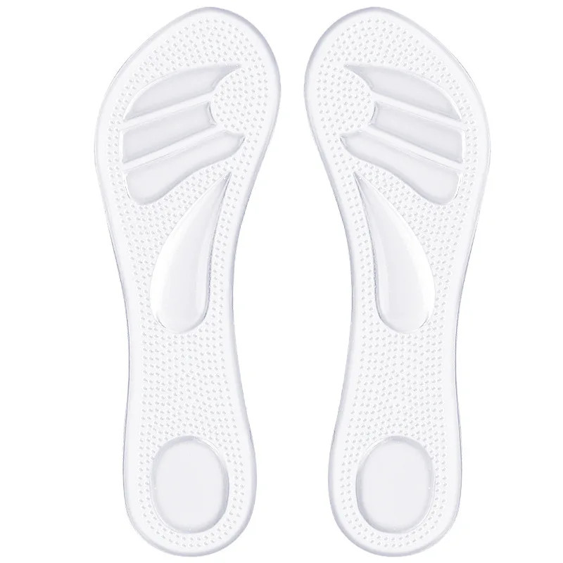 1Pair Silicone Gel Orthopedic Insoles Women High Heel Shoes Flat Foot Arch Suppo