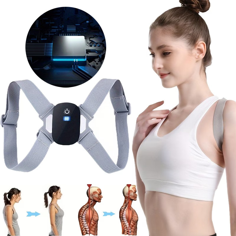 Smart Posture Corrector USB Rechargeable Back Brace Adjustable Support Men Women