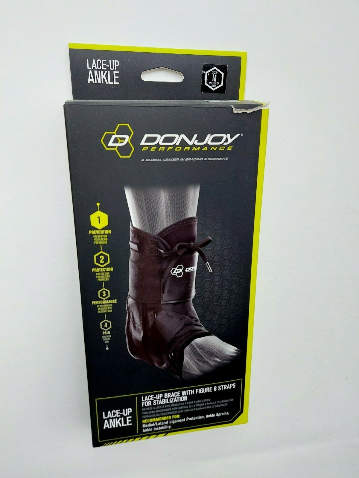 Figure-8 Straps Ankle Brace, DonJoy Performance Lace-Up Ankle, Medium