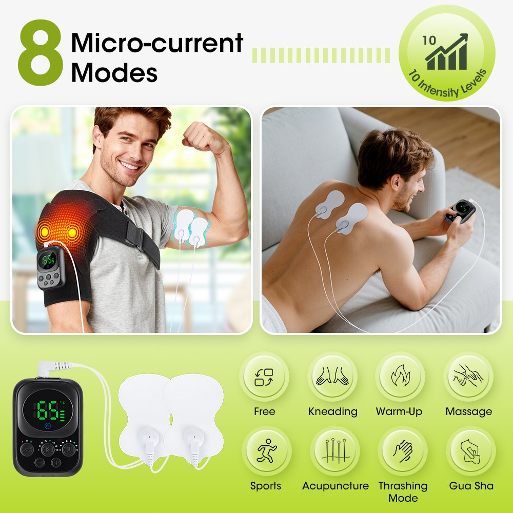 APP Control Heated Shoulder Massager with Heat Vibration Brace Joint Pain Relief