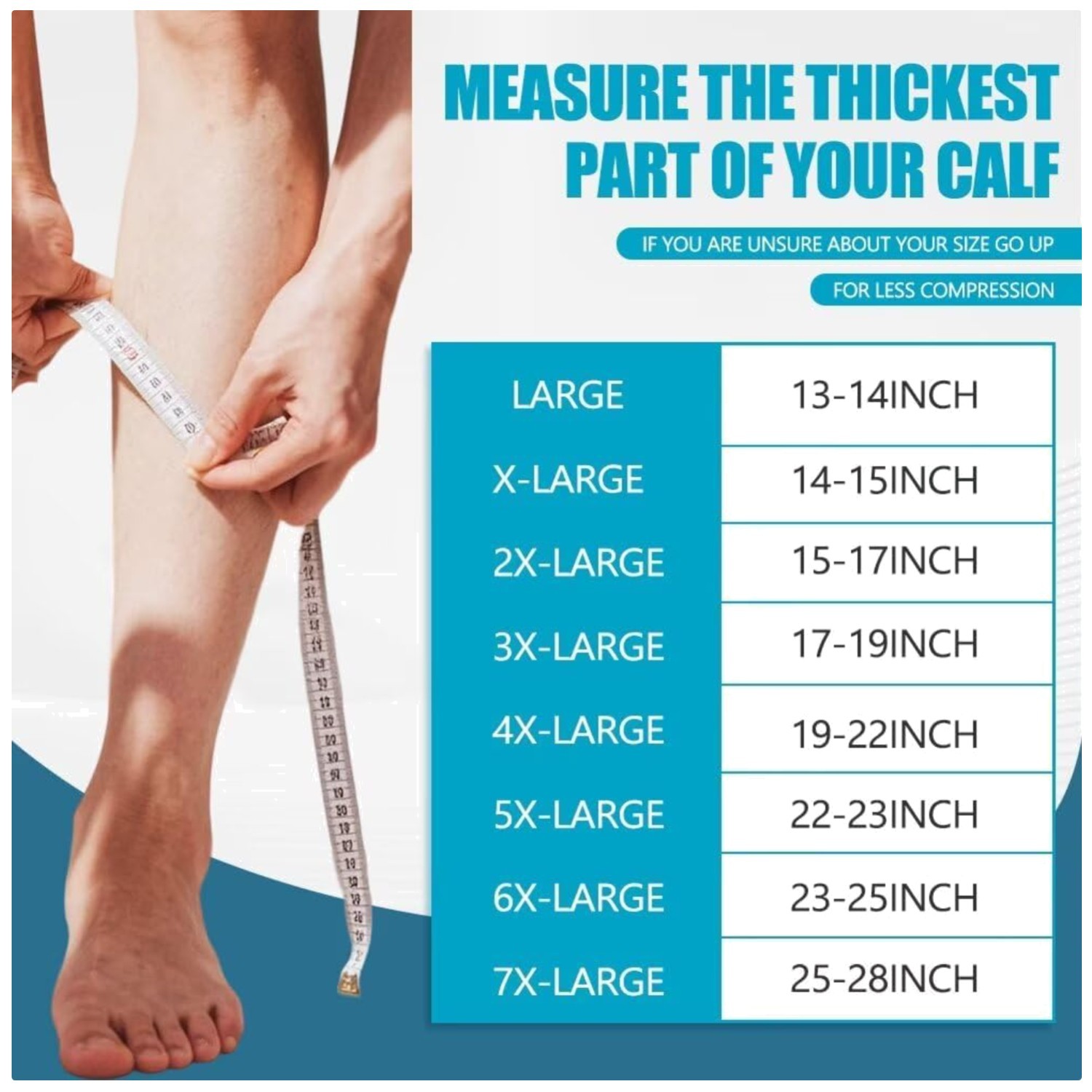 4XL Wide Calf Compression Sleeves for Men & Women