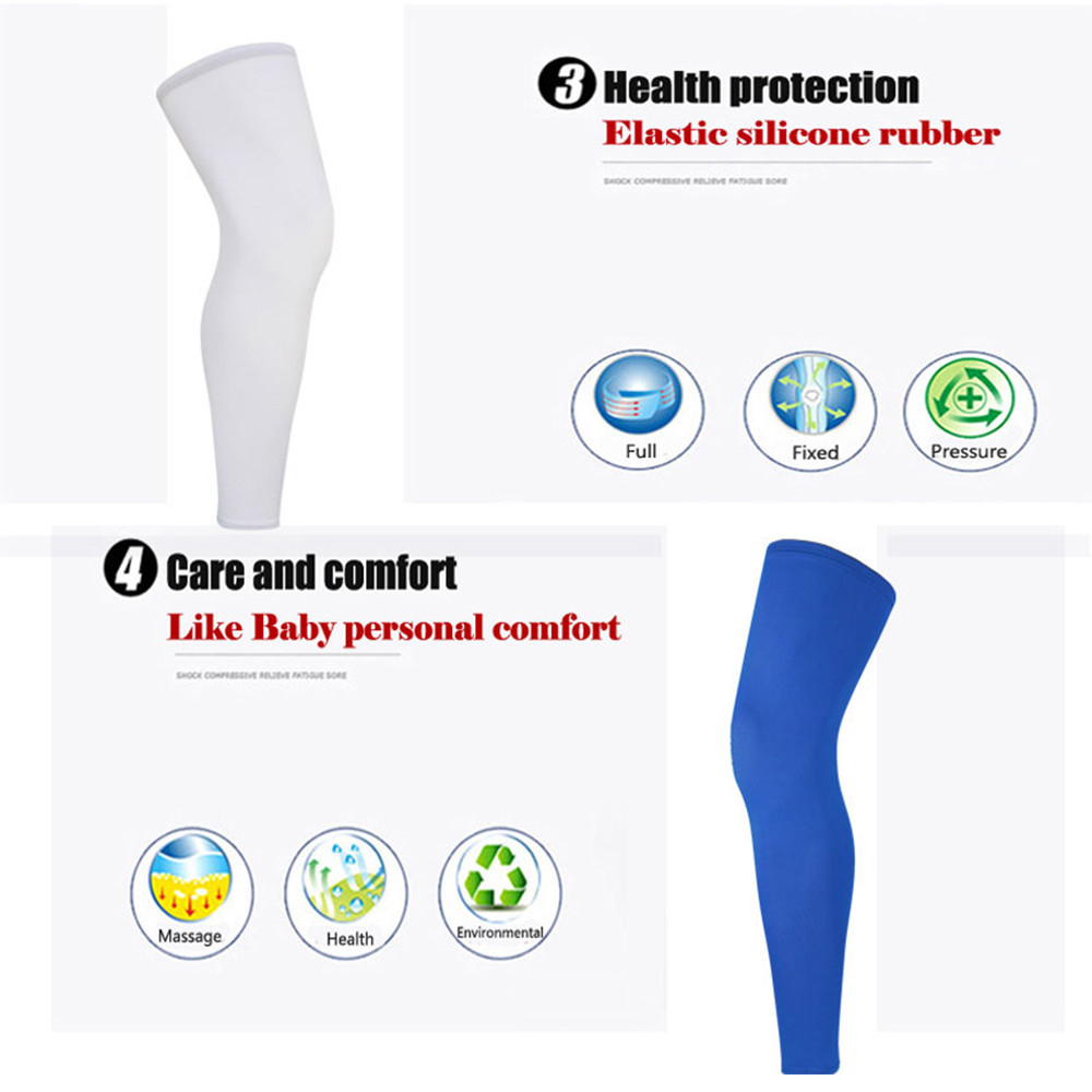 Long Compression Knee Brace Basketball High Support Leg Thigh Sleeves Men Women