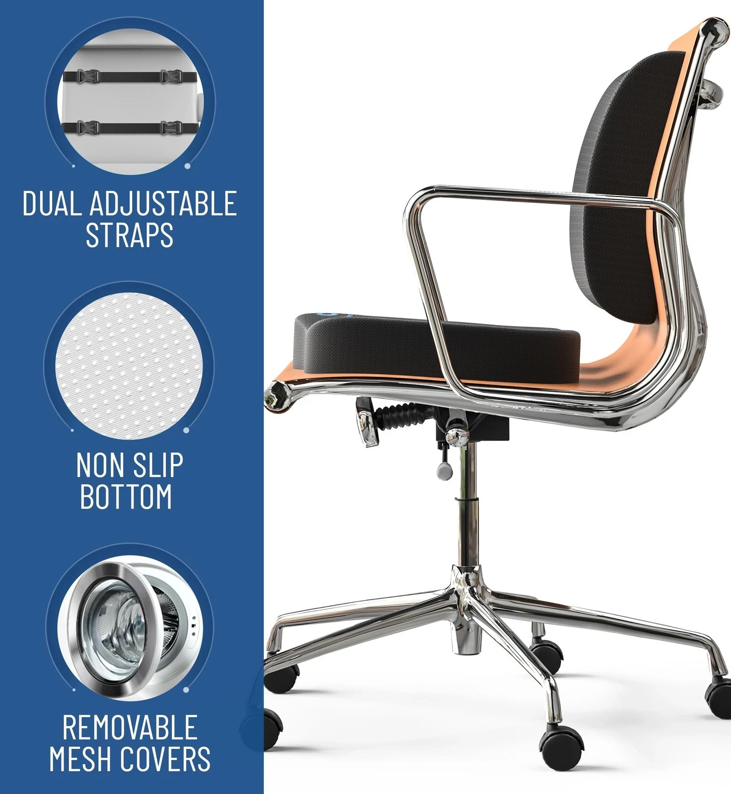 Everlasting Comfort Dr. Recommended Memory Foam Seat Cushion Office Chair, Car