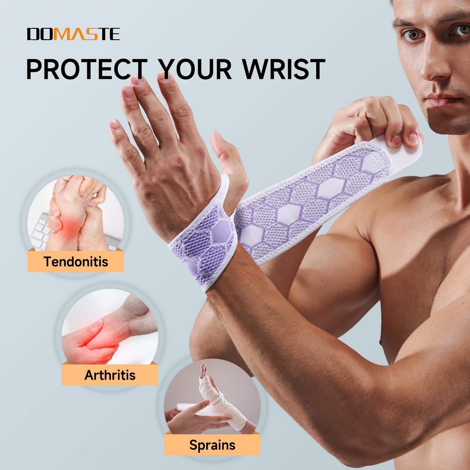 Sport Slim Wrist Wrap – Wrist Brace for Carpal Tunnel Relief, Neoprene-Free C…