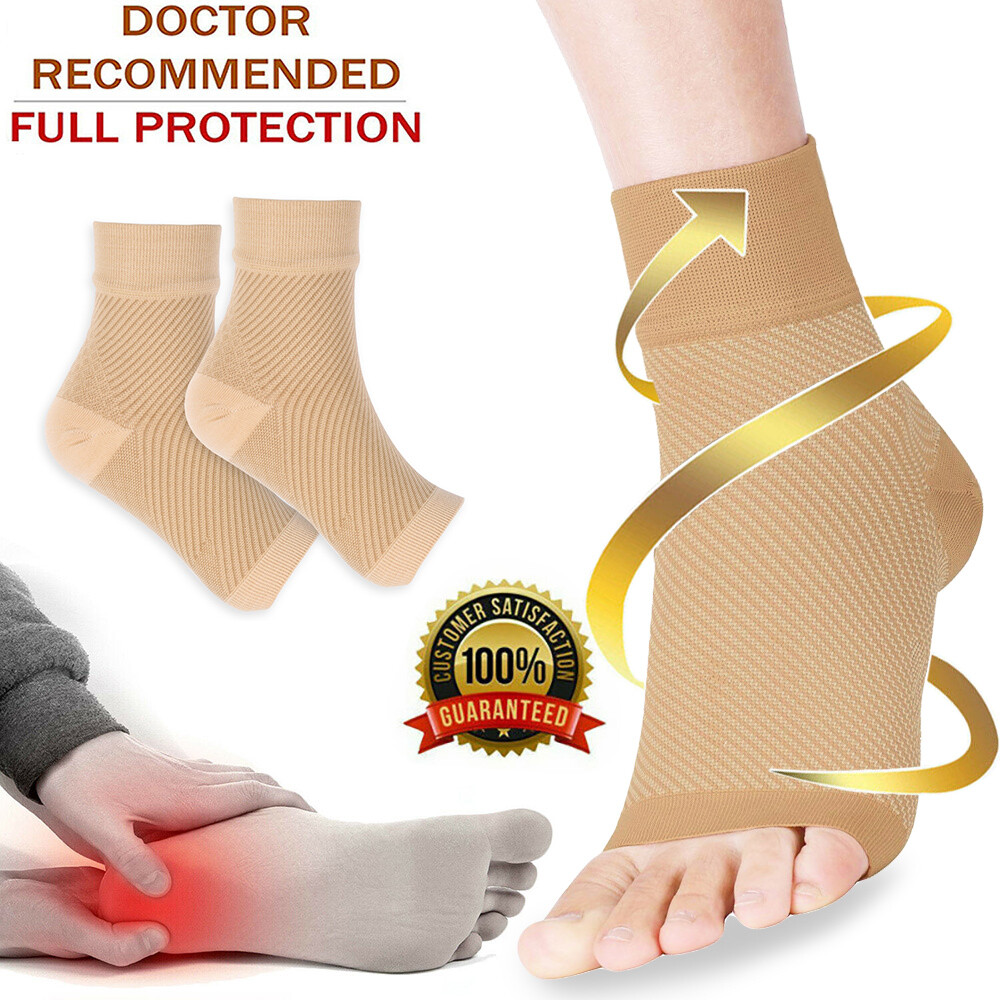 Plantar Fasciitis Socks w/Arch Support, Medical Grade Compression Foot Sleeve XL