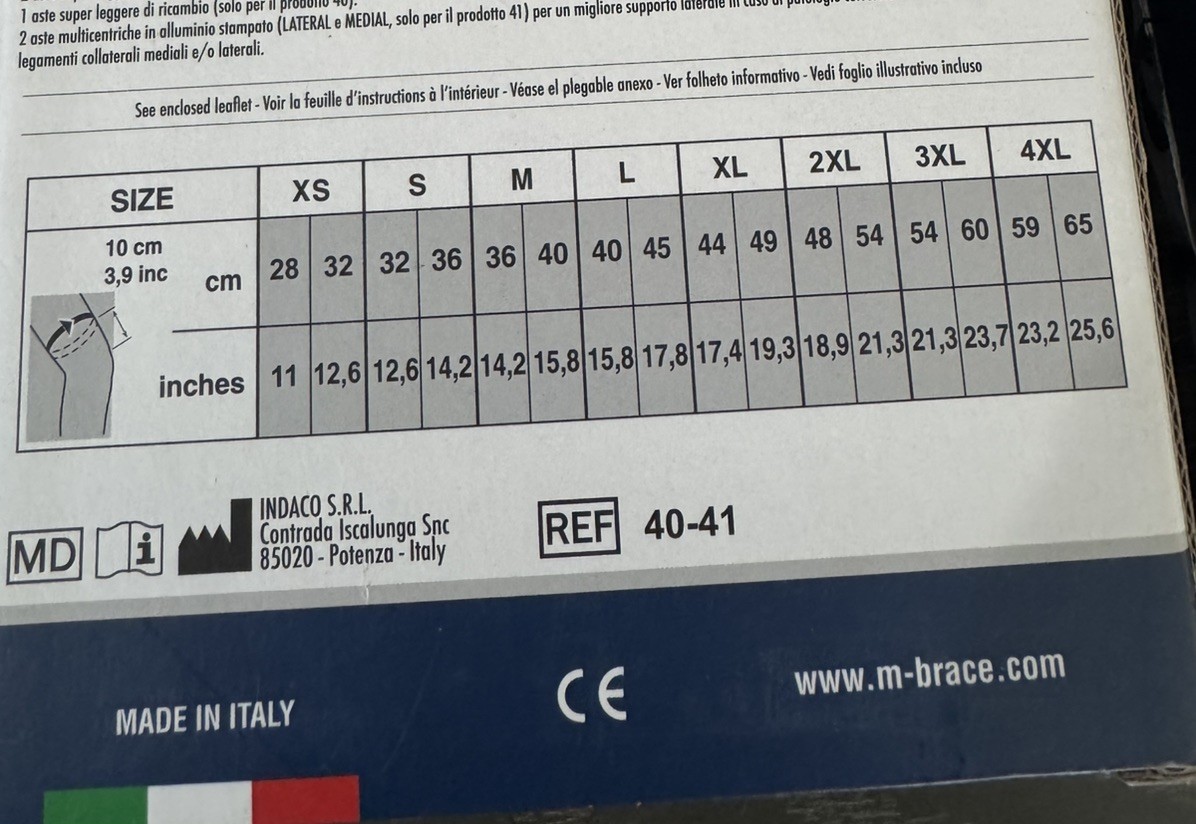 M-Brace Air #41 XXL Patella Knee Stabilizer Brace Plus – Breathable