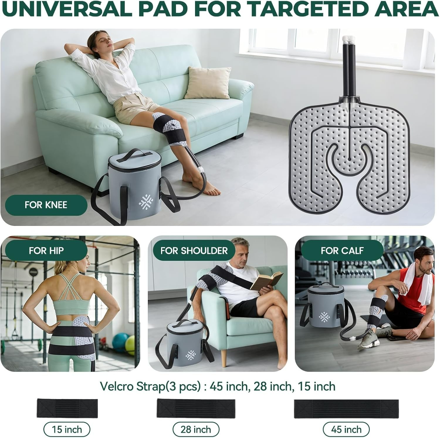 Ice Machine for Knee After Surgery w/Compression, Hip Replacement Cold Therap…
