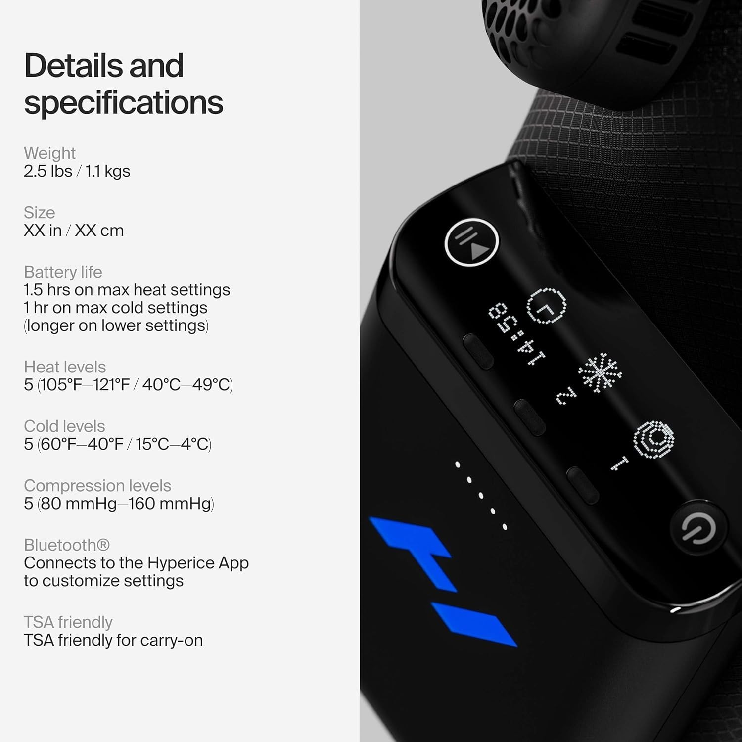 Hyperice X 2 Knee Contrast Therapy Heat Cold Relief