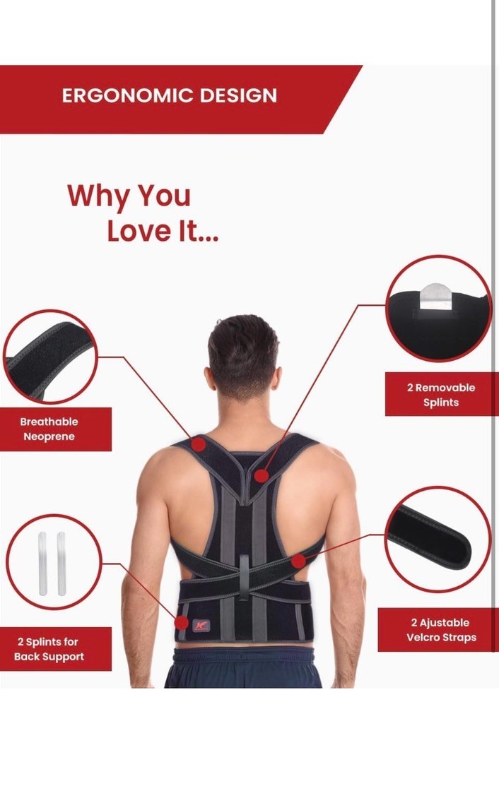 Hurmoya Back Brace Posture Corrector for Women and Men, Lower and Upper Back Pai