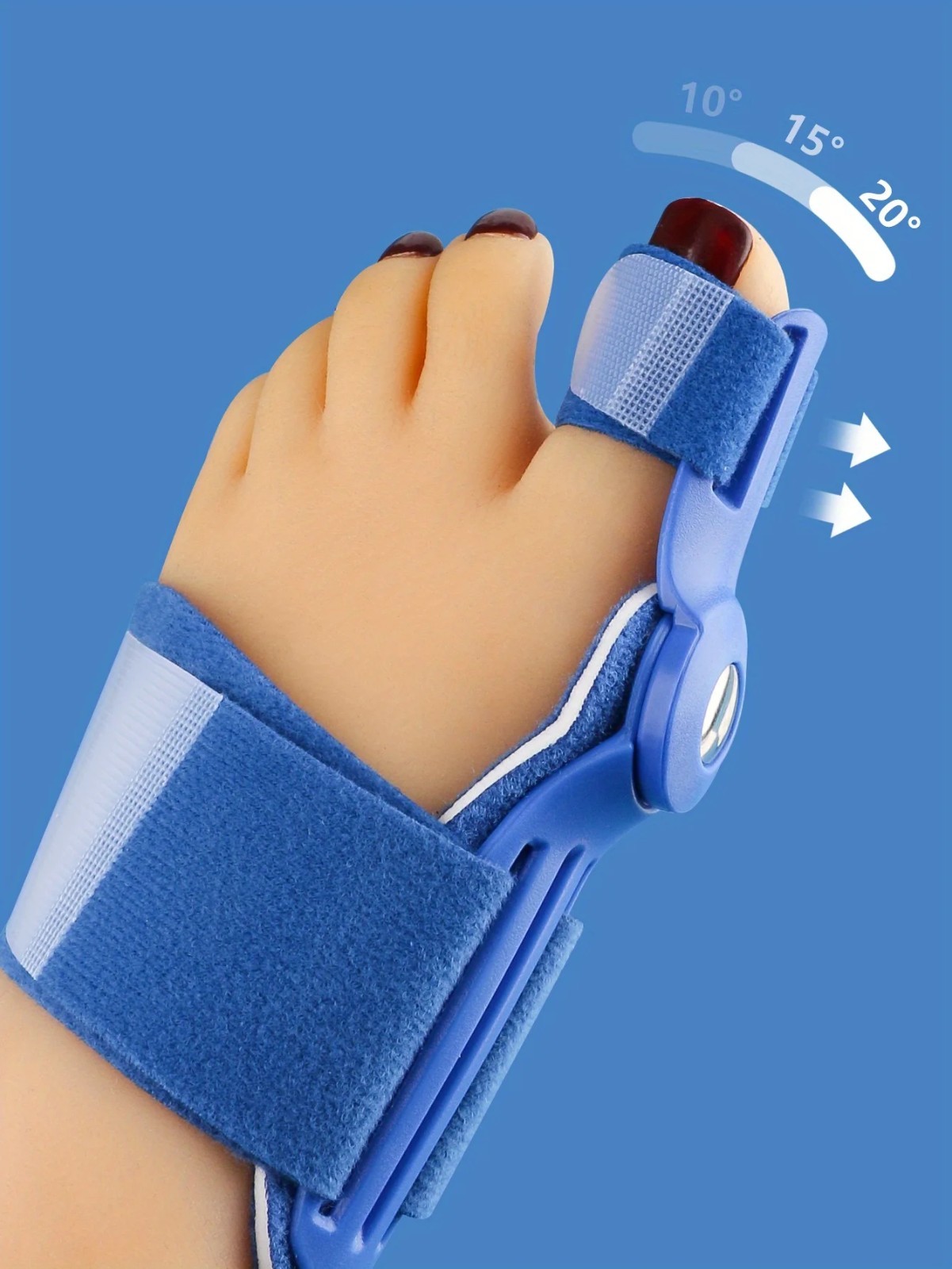 2 x Orthopedic Toe Bunion Corrector Straightener Splint Support Flexible Strap