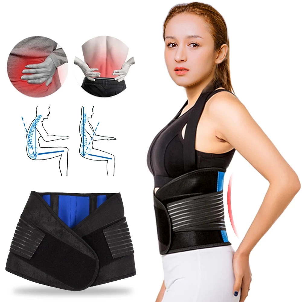 Lower Back Support Brace Lumbar Waist Belt Double Pull Breathable Belt Men Women