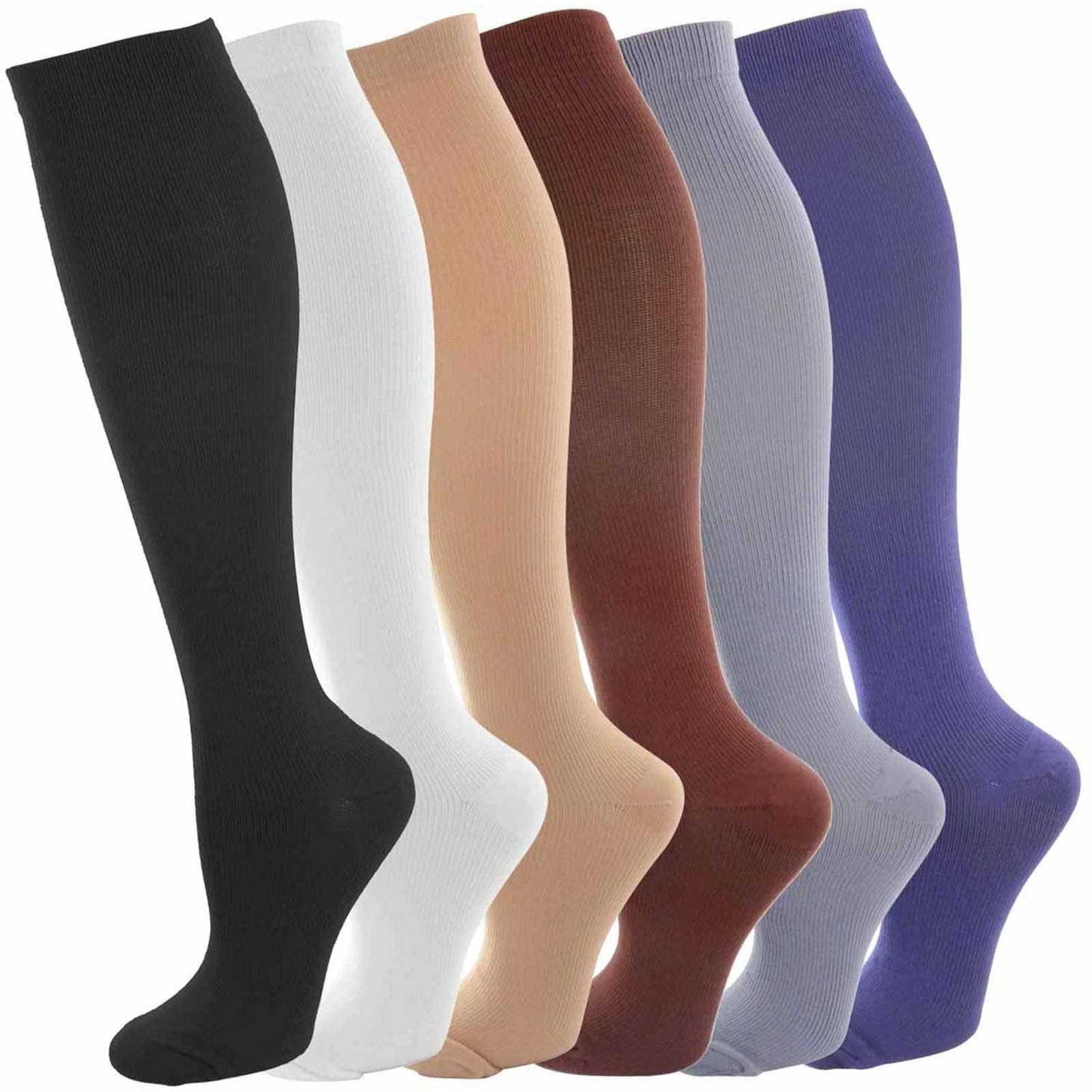 3 Pairs Copper Compression Socks for Circulation 15-20mmHg Best for All Day Wear