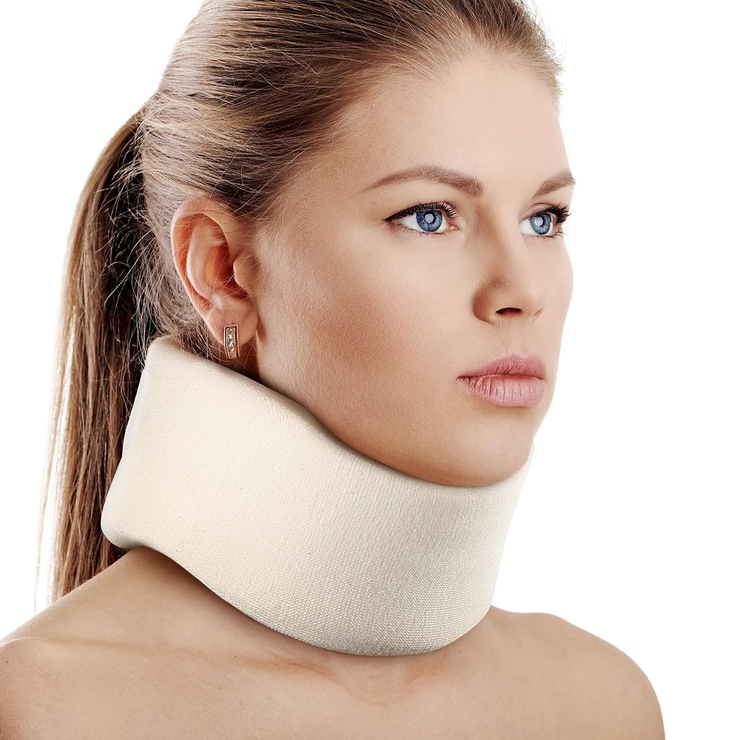 Universal Soft Foam Neck Support Collar for Pain Relief & Injury Recovery