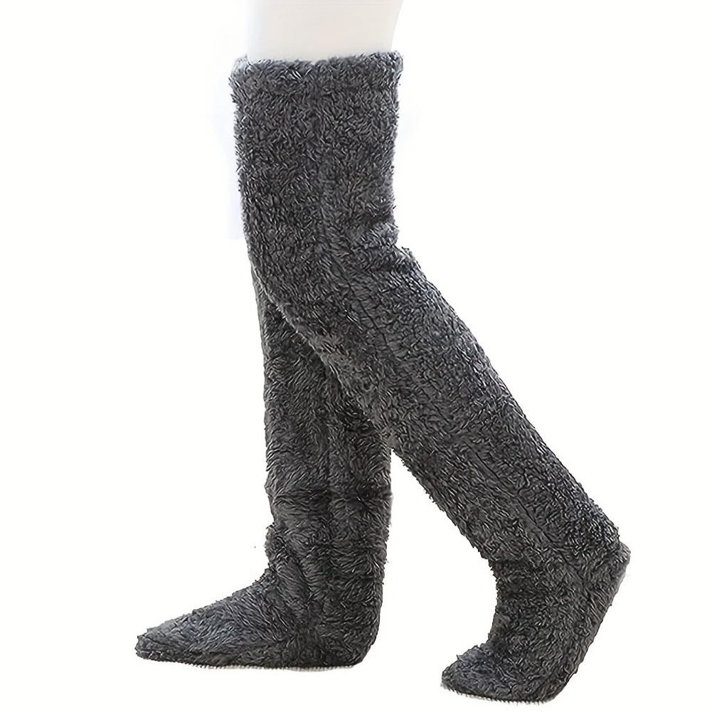 Winter Warm Women Slippers Shoes Thick Home Floor Socks Non Slip Fuzzy Socks]