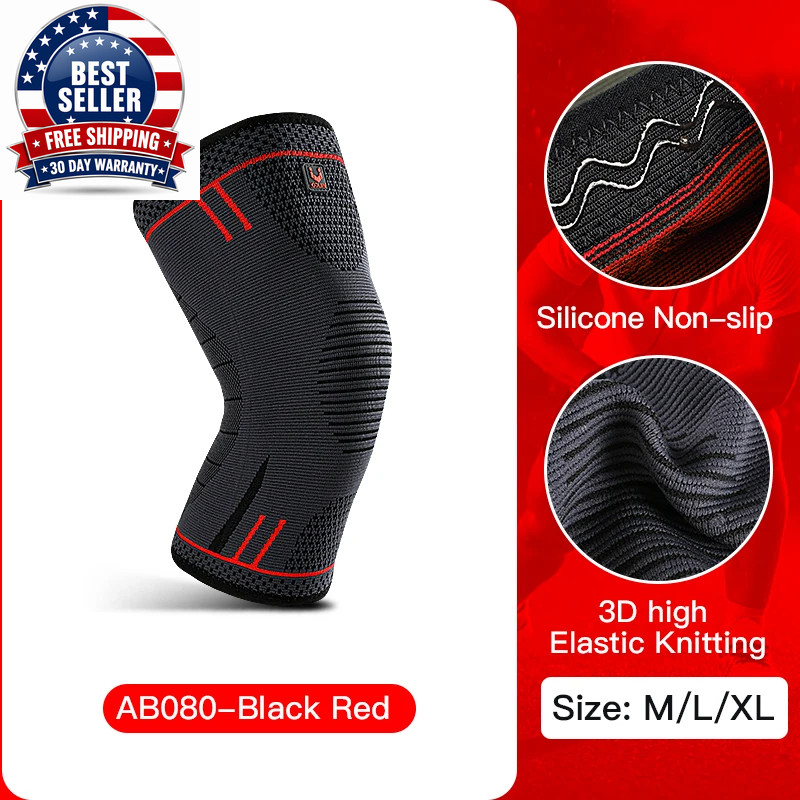 1 Piece of Compression Knee Support Sleeve, Elastic, Breathable, anti Slip Knee