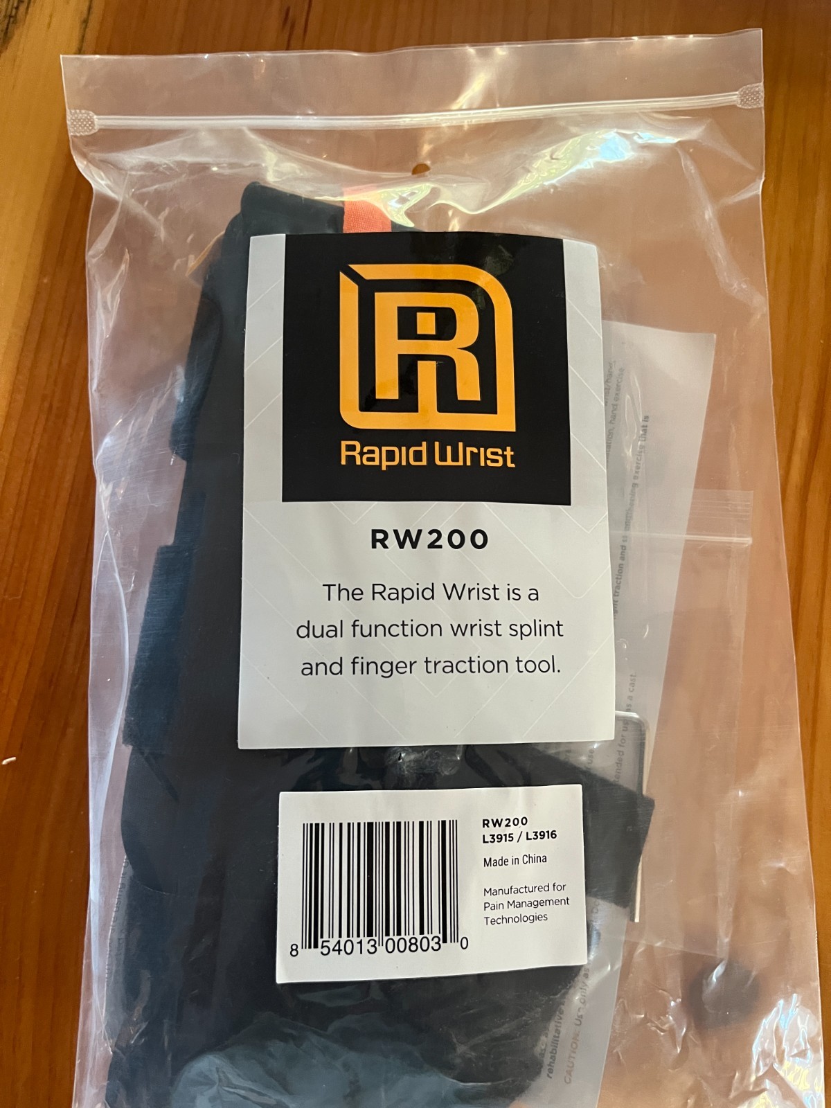 Rapid Wrist Brace (with Finger Exerciser) – RW200 New