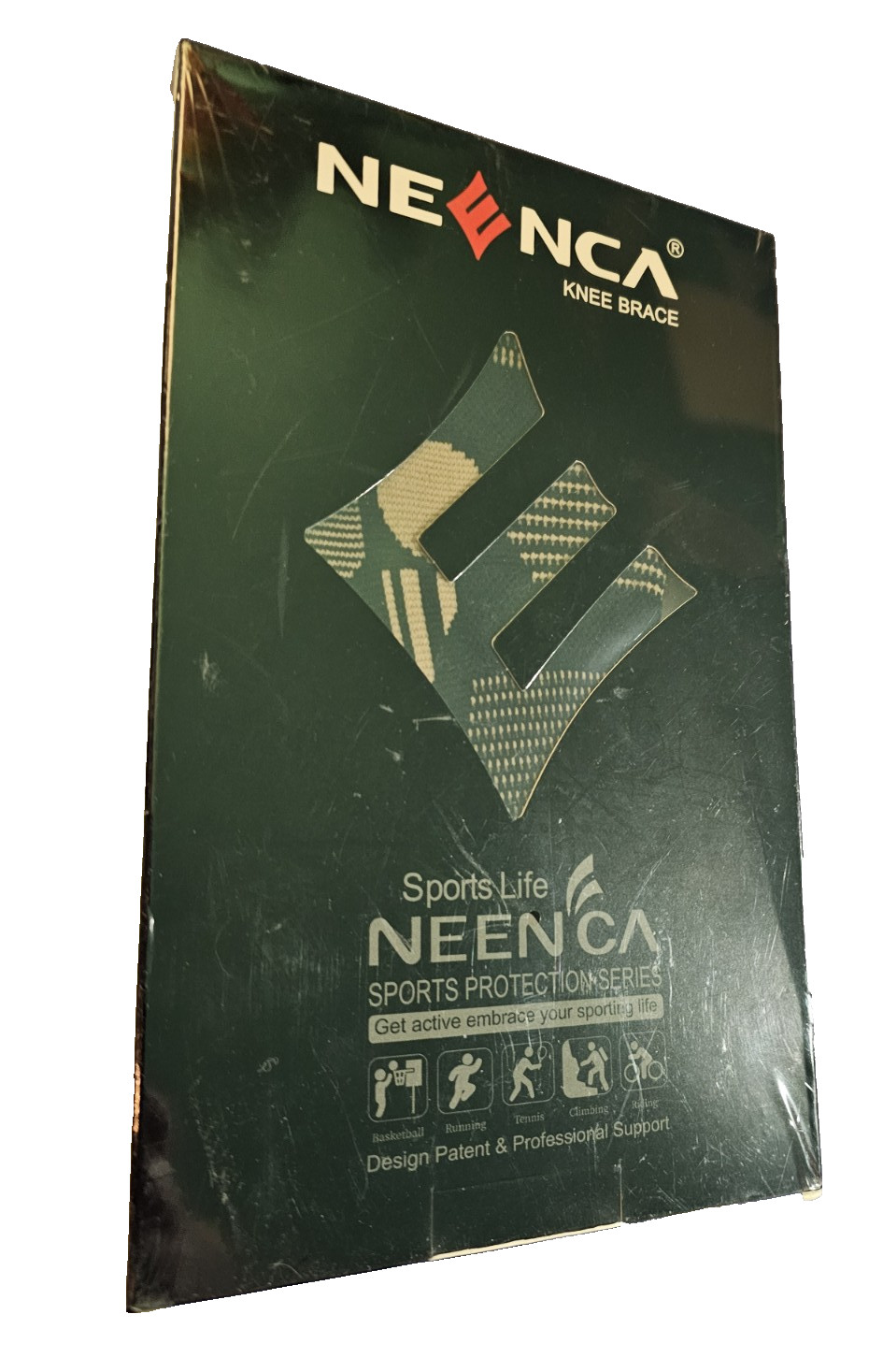NEW NEENCA Knee Brace / Compression Sleeve: XL, Black/Gold 2pack