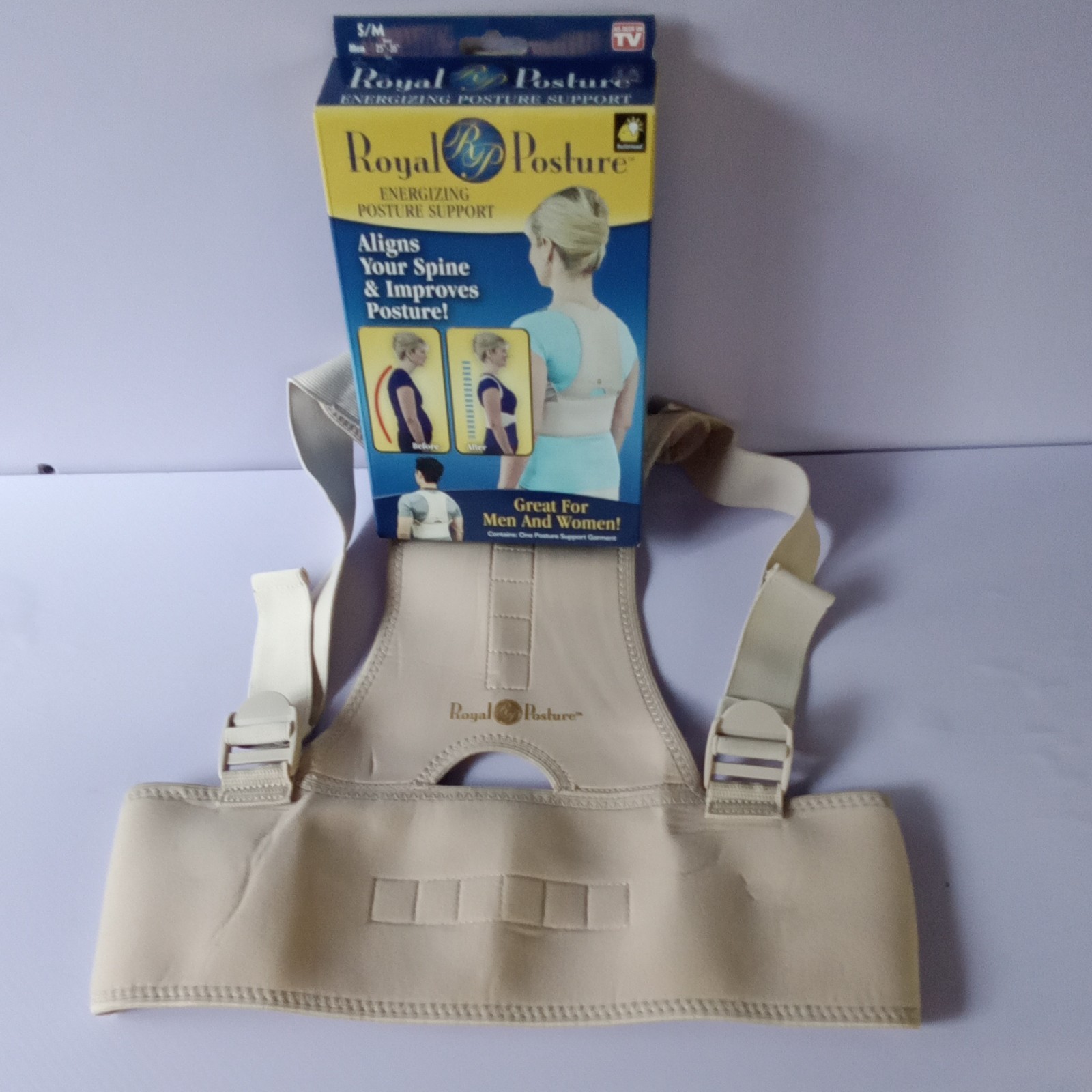 Royal Posture Energizing Posture Support Corrector S/M Beige Adjustable Back