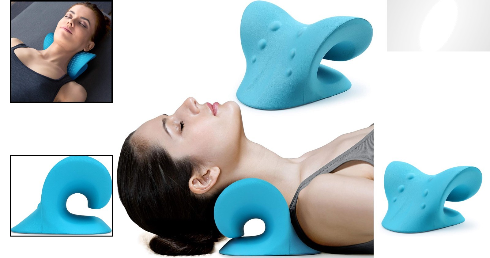Memory Foam Cervical Traction Device – Neck Pillow for Posture and Pain Relief