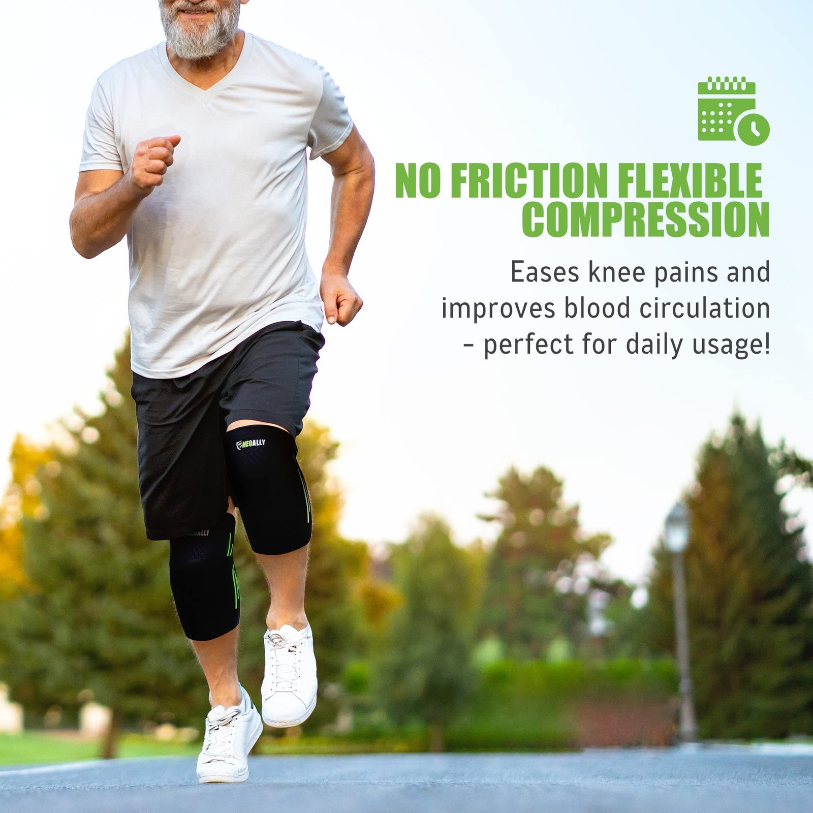 ® – Compression Sleeve for Knee, Athletic Gym Knee Support Sleeves for Knee R…